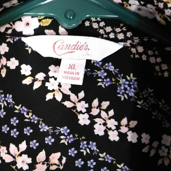 CANDIE'S SIMETRIC FLORAL  BOTTOM DOWN SHIRT - Picture 2 of 8